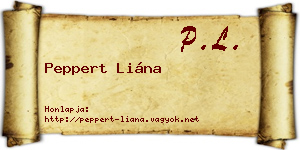 Peppert Liána névjegykártya