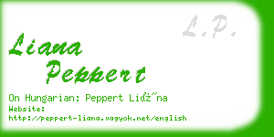 liana peppert business card
